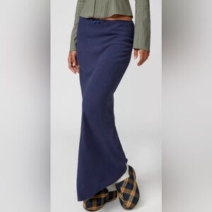 Urban Renewal Remnants Slub Linen Column Maxi Skirt